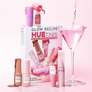 HUEtinis mini-sized tinted skincare routine set by Glow Recipe